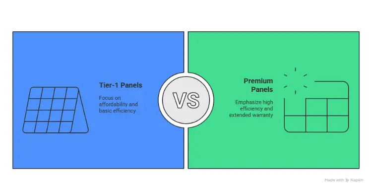 Solar Panel Cost in 2025: Tier 1 vs premium solar panels comparison Australia